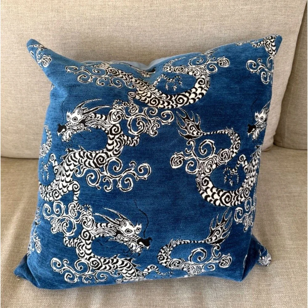 New Sherry Kline Dragonette Pillow Cover Sapphire 22